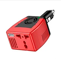 Inverter para Auto 150W 12V/ 110V/ 220V/ 1USB-A/ 1USB-C Negro/ Rojo  Inverter pa...
