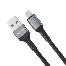 Cabo Havit USB-C Macho A Lightning 2.4A / 1M - Preto / Cinza (CB6315)