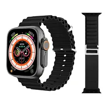 Relógio Inteligente Smartwatch Mannatech L9 Ultra / 49MM com Bluetooth / Pulseira Duplo (Silicone e Tecido) - Preto