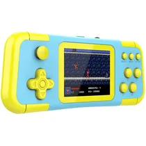 Console Portátil Game Box A12 de 3" com 666 Jogos - Amarelo/Azul (Espanhol/Inglês)