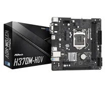 Placa Mãe 1151 Asrock H370M-HDV 2XDDR4, 1XVGA D-Sub, 1XDVI-D, 1XHDMI, 2XUSB-A 3.0, 4XUSB-A 2.0, 1XRJ45 Gigabit, 1XAUDIO, M-ATX  Placa Mãe 1...