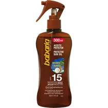 Protetor Solar Babaria Monoi Tahiti FPS15 com Bronzeador Spray Óleo - 300ML