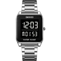 Relògio Masculino Digital Skmei 2154 Siwt Silver White