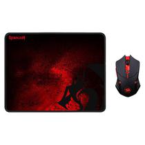 Kit Gamer Redragon Mouse e Mousepad - Preto / Vermelho (M601WL-Ba)