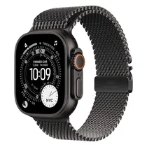 Apple Watch Ultra 3 MF1T4LW/A Caixa Titânio Preto 49MM - Estilo Milanês de Titânio Preto