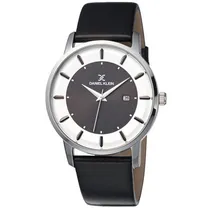 Relógio Analógico Daniel Klein Premium DK11847-1 Masculino, Couro - Preto e Branco