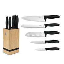 Conjunto de Facas Berlinger Haus com Suporte de Bambu 6 Peças