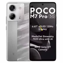 Celular Xiaomi Poco M7 Pro 5G 256GB / 12GB Ram / Dual Sim / Tela 6.67 / 50MP - Prata (Global)