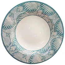 Plato Hondo Blue Damask 2 Alleanza