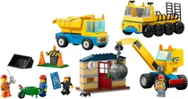 Lego City Construction Trucks And Wrecking Ball Crane - 60391 (235 Peças)