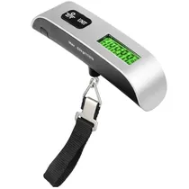 Balança Digital para Bagagem Satellite A-WS7707 Até 50 KG - Preta/Prata
