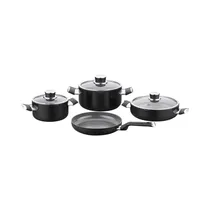 Juego de Ollas Korkmaz Lena A3891 Negro 7 Piezas