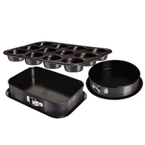 Conjunto de Molde Springform de 3 Peças com Molde