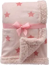 Mantinha Dupla Face Estrelinhas Buba 11849 (Rosa)
