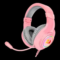 Headset Gamer Redragon Hylas H260P-RGB P2 USB - Rosa