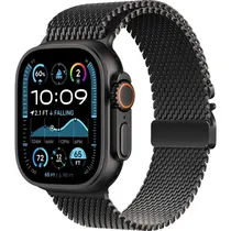 Apple Watch Ultra 2 (GPS + Celular) Caixa de Titânio Preta com Correia Milanês Em Loop Preto 49MM MX5U3BE/A