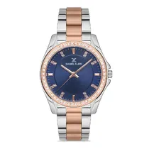 Relógio Analógico Feminino Daniel Klein DK.1.12742-6 Premium Ladies / Pulseira de Aço Inoxidável - Prata/Rose Gold