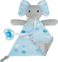 Naninha Elefante com Prendedor de Chupeta Buba - 14560 (Céu Azul)