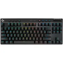 Teclado Tátil Logitech Pro X TKL 920-012127 USB - Preto com Estojo