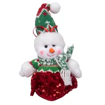 Boneco de Neve de Pelúcia 17CM - com Roupa de Natal