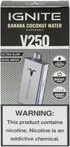 Vape Descartavel Ignite V250 Banana Coconut Water 25000 Puffs Silver