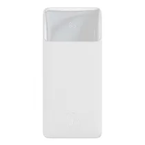 Carregador de Parede Power Bannk Baseus Bipow Digital Display 10000MAH / 15W (PPBD10) 2X USB-A / USB-C - Branco