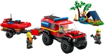 Lego City 4X4 Fire Truck With Rescue Boat - 60412 (301 Peças)