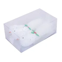Pássaros Decorativos de Nata com 2 PCS 15CM Brancos