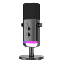 Microfone Gamer Fifine AM8 RGB USB-C/XLR - Preto