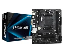 Placa Mãe AM4 Asrock A520M-HDV HDMI/DVI/VGA  Placa Mãe A...