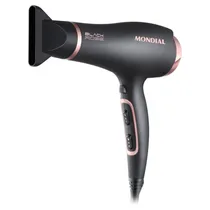 Secador de Cabelo Mondial Black Rose SC-37 - 2000W - 220V - 50/60HZ - Preto e Rosa
