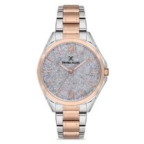 Relogio Analogico Feminino Daniel Klein DK.1.12721-4 Premium Ladies / Pulseira de Aco Inoxidavel - Prata/Rose Gold