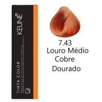 Keune Tinte p/Pelo Tono 7.43 Rubio Medio Cobre Dorado 60ML