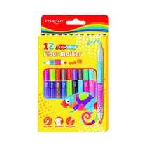 Marcador Keyroad Fiber Marker Duo Colour KR972435 12 Unidades