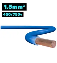 Cabo Flexível CH 450/750V 1.5MM 100M Azul