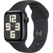 Apple Watch Se 2ª Geração (2024) Caixa de Alumínio Em Midnight Pulseira Esportiva Em Cor Midnight 40 MM s/M MXE73LL/A