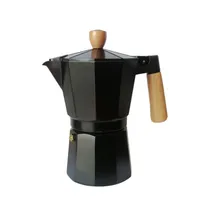 Cafeteira Italiana Alumínio 3 Xicaras 150ML Preta
