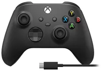 Controle Sem Fio Xbox + Cabo USB-C para Xbox e PC (1V8-00016) - Preto (Caixa Feia)