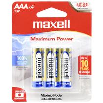 Pilhas Maxell Alkaline AAA com 4 Pilhas - LR03-4BP