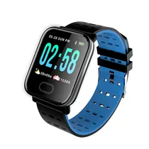 Relogio Smartwatch Inteligente Bracelet A6 com Bluetooth 4.0 - Azul/Preto