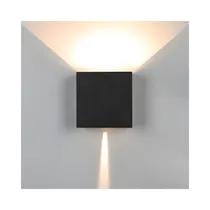 Aplique LED Exterior Ecoville EV-2002 6W 3000K IP54 300 Lúmenes Bivolt Negro