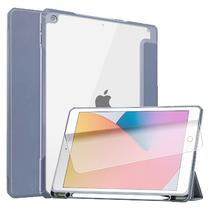 Capa para Tablet / iPad 10.2 4LIFE com Compartimento para Pencil - Transparente/Cinza