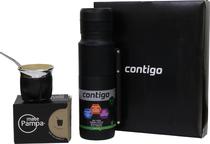 Combo Matero Contigo Garrafa Termica 1.1L + Cuia + Bomba - Preto