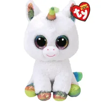 TY Peluches TY Beanie Boos Pixy Unicornio Mediano Tela Poliester 3 Años + Multicolor