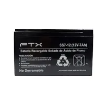 Bateria UPS FTX Recargable 12V 7AH SS7-12  Bateria UPS...