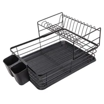 Escorredor Louças Metal 2 Níveis c/Bandeja 22X42X31CM