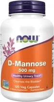 Now Vitamina D-Mannose 500MG 120CAPS Plastico Blanco