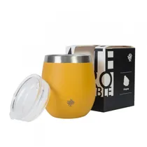 Terrano Guampa Acero Inox c/Tapa Amarillo Intenso