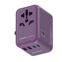 Momax UA8U World Adaptador 65W Purple
