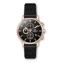 Relógio Analógico Masculino Daniel Klein Exclusive DK.1.12385-6 - Preto e Rosa Ouro